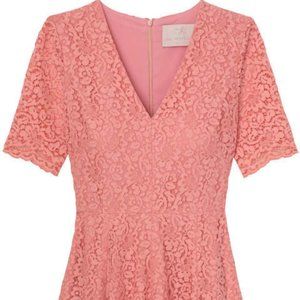 Gal Meets Glam Louisa Pink Lace Dress